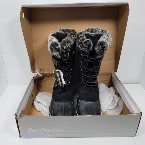 Northside Katsura Womens Insulated Waterproof 3M Black Snow Boots US Size 10 NWT - Picture 2 of 12
